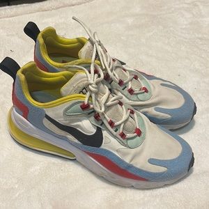 NIKE size 9 red, white, blue, yellow sneakers, they are used
